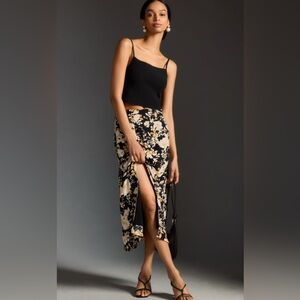 Anthro Maeve Lillie Slide Split Skirt